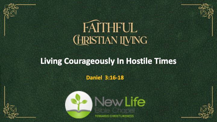 Living Courageously In Hostile Times